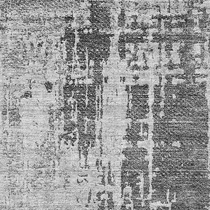 HomeRoots 10' X 14' Gray and Silver Abstract Area Rug - Washable, Stain-Resistant, UV Protected for Modern Spaces 665645