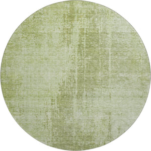 HomeRoots 8' Sage and Ivory Abstract Round Rug – Washable, UV Protected, Stylish for Living & Play Areas! 665654