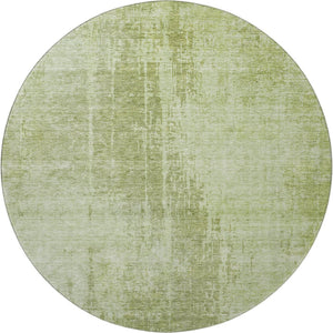 HomeRoots 8' Sage and Ivory Abstract Round Rug – Washable, UV Protected, Stylish for Living & Play Areas! 665654