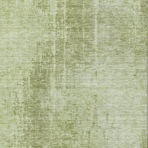 HomeRoots 9' X 12' Stylish Sage and Ivory Abstract Washable Area Rug with UV Protection for Busy Homes 665656