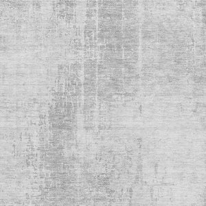 HomeRoots 8' X 10' Silver And Gray Abstract Area Rug - Stylish, Washable, UV-Protected for High-Traffic Spaces 665661