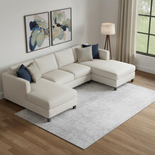 HomeRoots 8' X 10' Silver And Gray Abstract Area Rug - Stylish, Washable, UV-Protected for High-Traffic Spaces 665661