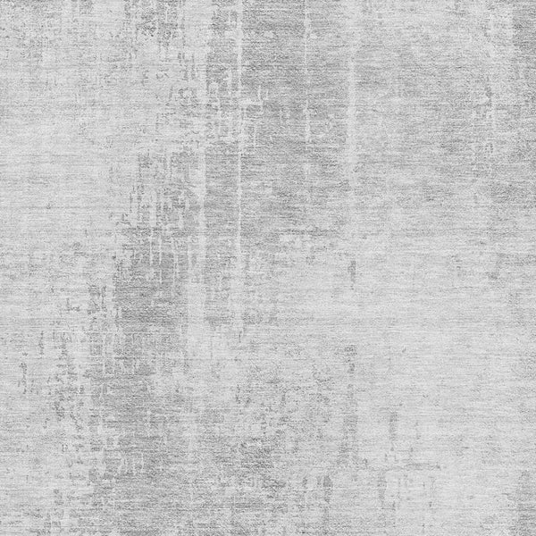 HomeRoots 9' X 12' Silver and Gray Abstract Washable Area Rug with UV Protection for Modern Living Spaces 665662