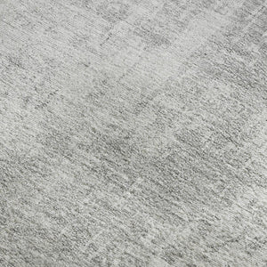 HomeRoots 9' X 12' Silver and Gray Abstract Washable Area Rug with UV Protection for Modern Living Spaces 665662
