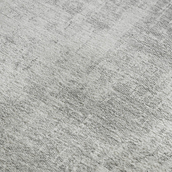 HomeRoots 9' X 12' Silver and Gray Abstract Washable Area Rug with UV Protection for Modern Living Spaces 665662