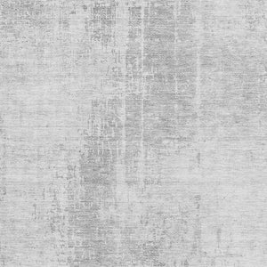 HomeRoots 10' X 14' Silver & Gray Abstract Washable Area Rug - Durable, UV Protected, Easy-Care for High Traffic 665663
