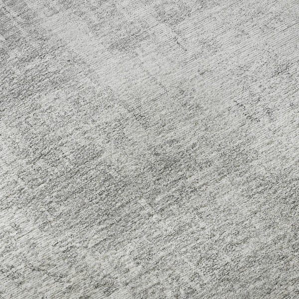 HomeRoots 10' X 14' Silver & Gray Abstract Washable Area Rug - Durable, UV Protected, Easy-Care for High Traffic 665663