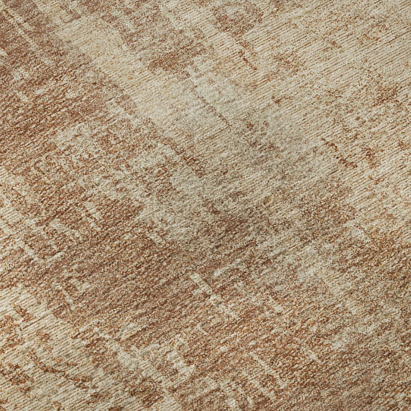HomeRoots 9' X 12' Terra Cotta & Copper Abstract Washable Area Rug - Durable, Stain Resistant & UV Protected! 665668