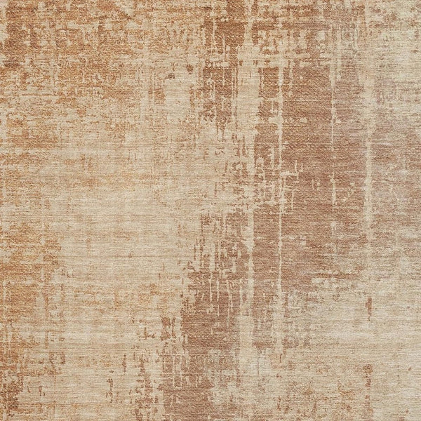 HomeRoots 10' X 14' Terra Cotta Abstract Washable Area Rug – Durable, UV-Protected, Easy-Care Home Essential 665669