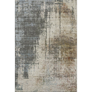 HomeRoots 5' X 8' Stylish Beige Gray Brown Abstract Area Rug - Washable, UV Protected & Stain Resistant Decor 665671