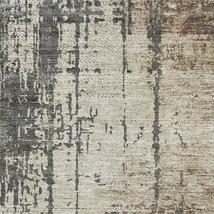 HomeRoots 5' X 8' Stylish Beige Gray Brown Abstract Area Rug - Washable, UV Protected & Stain Resistant Decor 665671