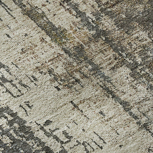 HomeRoots 5' X 8' Stylish Beige Gray Brown Abstract Area Rug - Washable, UV Protected & Stain Resistant Decor 665671