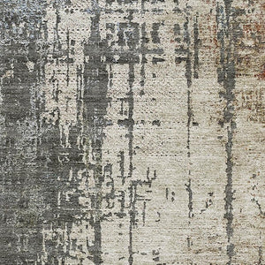 HomeRoots 8' X 10' Modern Beige Gray Brown Abstract Area Rug - Washable, UV Protected, Soft & Stain Resistant 665673