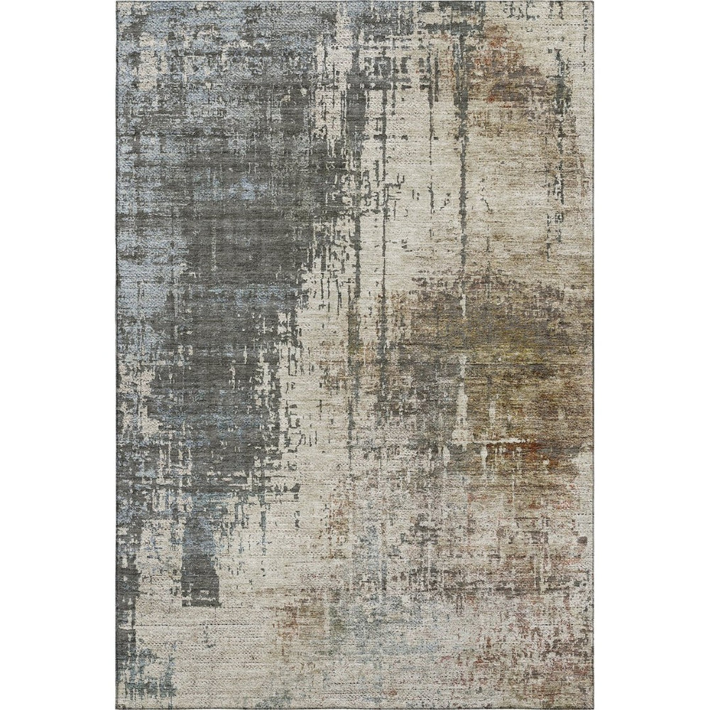 HomeRoots 10' X 14' Washable Area Rug in Beige, Gray & Brown - Durable, UV-Protected, and Stylish Design for Homes 665675