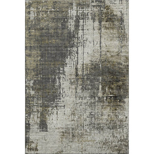 HomeRoots 8' X 10' Abstract Washable Area Rug in Taupe Green & Gray – UV Protected, Stain Resistant, Soft Comfort 665685