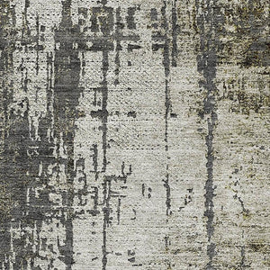 HomeRoots 8' X 10' Abstract Washable Area Rug in Taupe Green & Gray – UV Protected, Stain Resistant, Soft Comfort 665685