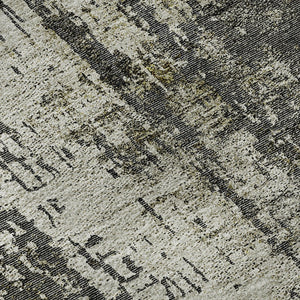HomeRoots 8' X 10' Abstract Washable Area Rug in Taupe Green & Gray – UV Protected, Stain Resistant, Soft Comfort 665685