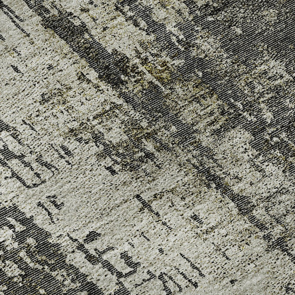 HomeRoots 8' X 10' Abstract Washable Area Rug in Taupe Green & Gray – UV Protected, Stain Resistant, Soft Comfort 665685