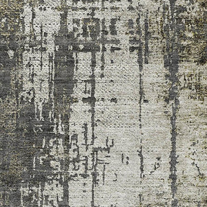 HomeRoots 10' Contemporary Taupe Green & Gray Abstract Washable Area Rug with UV Protection for Busy Homes 665687