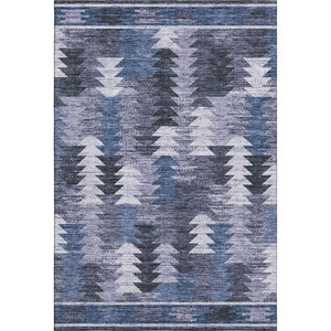 HomeRoots 10' X 14' Southwestern Area Rug in Blue & Ivory - Washable, UV-Protected, Durable & Stylish Decor 665693