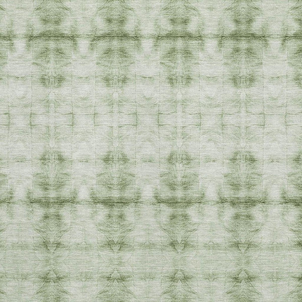 HomeRoots 5' X 8' Sage and Ivory Geometric Area Rug - Washable, UV Protected, Pet-Friendly, Stylish Design 665719