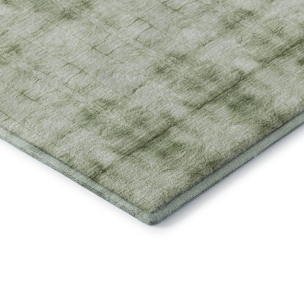 HomeRoots 8' X 10' Sage and Ivory Geometric Washable Area Rug - Stylish, Durable, UV-Protected for Any Room 665721