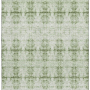 HomeRoots 8' X 10' Sage and Ivory Geometric Washable Area Rug - Stylish, Durable, UV-Protected for Any Room 665721