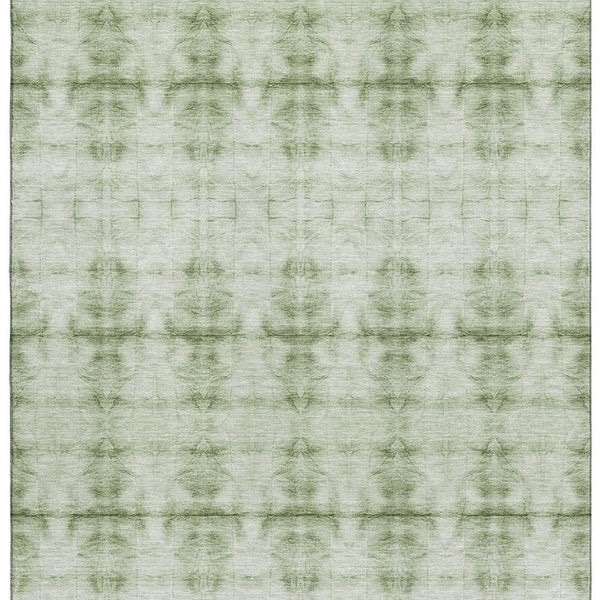 HomeRoots 8' X 10' Sage and Ivory Geometric Washable Area Rug - Stylish, Durable, UV-Protected for Any Room 665721