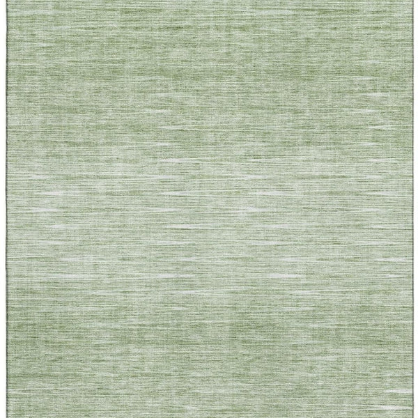 HomeRoots 8' X 10' Abstract Artichoke Green & Gray Washable Area Rug with UV Protection for Busy Homes 665745
