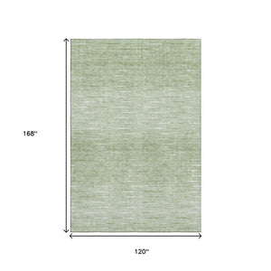 HomeRoots 10' X 14' Abstract Artichoke Green & Gray Area Rug – Washable, UV Protected, Perfect for Homes! 665747