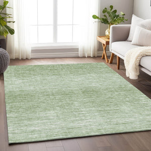 HomeRoots 10' X 14' Abstract Artichoke Green & Gray Area Rug – Washable, UV Protected, Perfect for Homes! 665747
