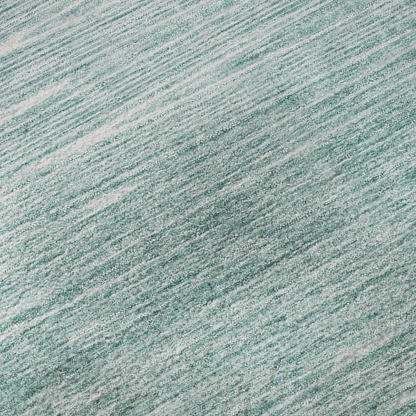 HomeRoots 5' X 8' Aqua and Teal Abstract Area Rug - Washable, UV Protected, Durable for Homes with Pets & Kids 665749