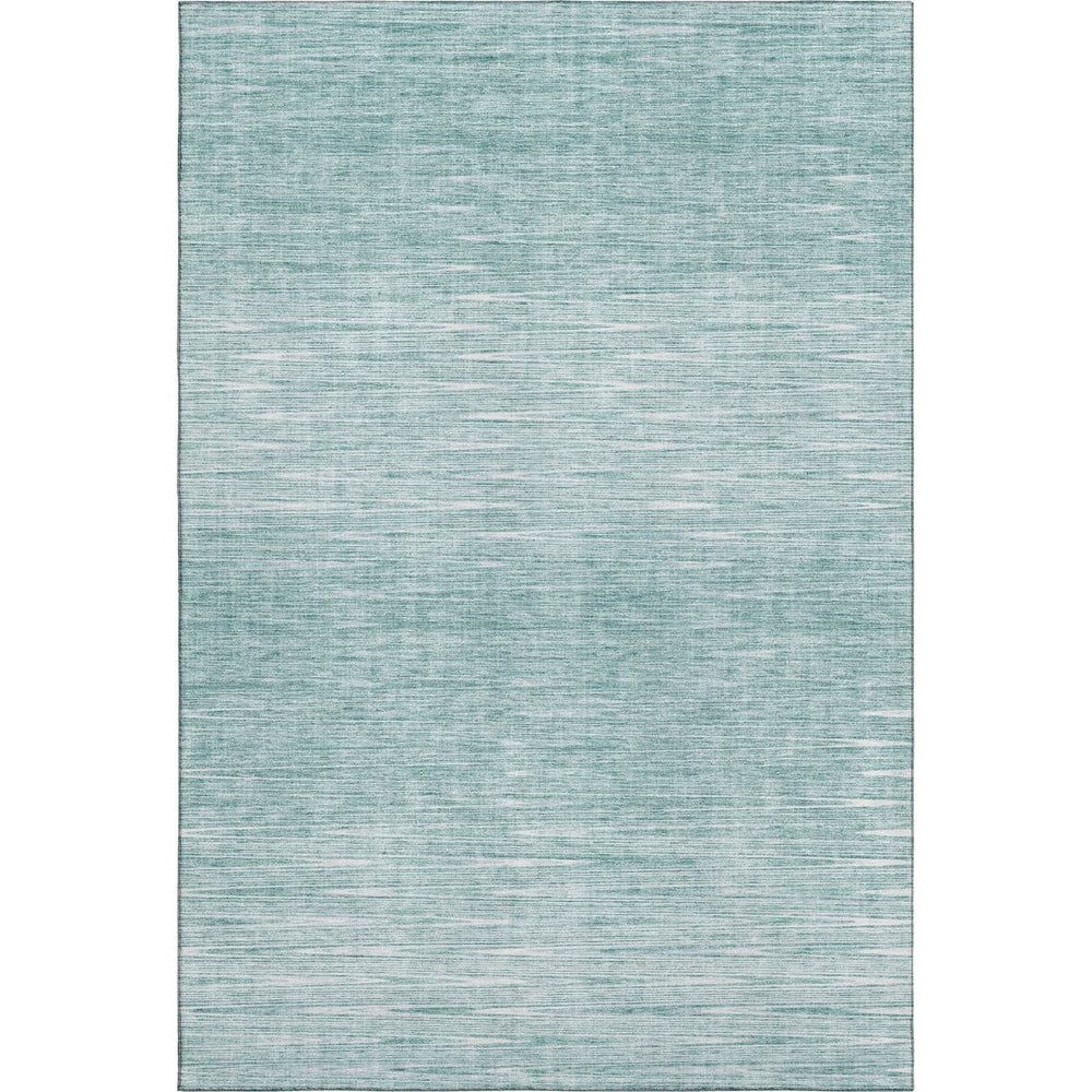 HomeRoots 8' X 10' Vibrant Aqua & Teal Abstract Area Rug - Washable, Stain-Resistant, UV Protected for Homes 665751