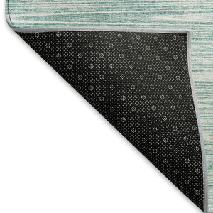HomeRoots 10' Aqua and Teal Abstract Washable Area Rug - UV Protected, Durable, Stain-Resistant Design for Homes 665753
