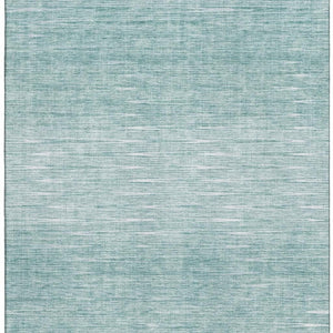HomeRoots 10' Aqua and Teal Abstract Washable Area Rug - UV Protected, Durable, Stain-Resistant Design for Homes 665753