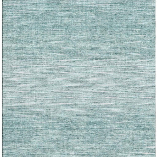 HomeRoots 10' Aqua and Teal Abstract Washable Area Rug - UV Protected, Durable, Stain-Resistant Design for Homes 665753
