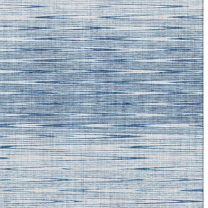 HomeRoots 10' X 14' Blue and Ivory Abstract Area Rug - Stylish, Washable, UV-Protected, Perfect for High-Traffic Areas 665759