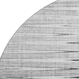 HomeRoots 8' Gray and Silver Abstract Washable Round Rug - Modern Design with UV Protection & Easy Care 665768