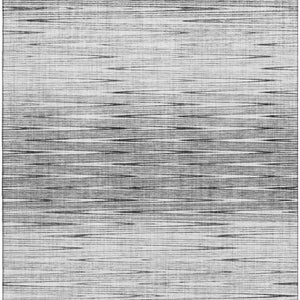 HomeRoots 8' X 10' Gray and Silver Abstract Washable Area Rug - Durable, Stain Resistant, UV Protected Design 665769