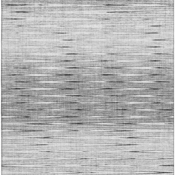 HomeRoots 9' X 12' Gray and Silver Abstract Area Rug - Stylish, Washable, UV-Protected Design for Homes 665770