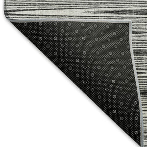 HomeRoots 10' X 14' Gray and Silver Abstract Area Rug – Durable, Washable, UV-Protected for High-Traffic Homes 665771