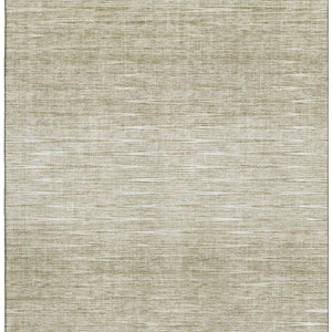 HomeRoots 5' X 8' Khaki and Beige Abstract Washable Area Rug - Durable, UV-Protected for Modern Homes & Families 665773
