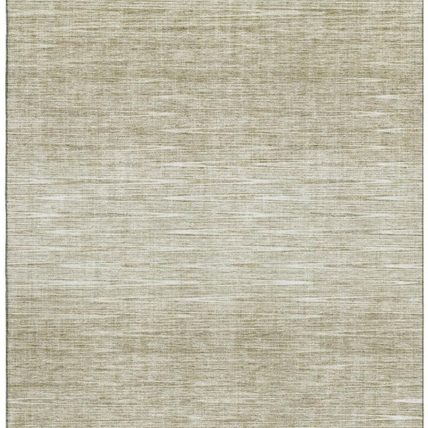 HomeRoots 5' X 8' Khaki and Beige Abstract Washable Area Rug - Durable, UV-Protected for Modern Homes & Families 665773