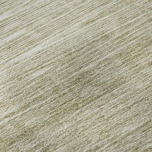 HomeRoots 8' Khaki and Beige Abstract Round Rug - Washable, UV Protected, Modern Design for Family Homes 665774