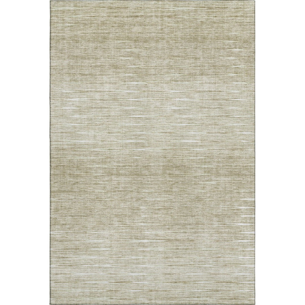 HomeRoots 9' X 12' Khaki Beige Abstract Area Rug - Washable, Stain Resistant, UV Protected for Modern Homes 665776