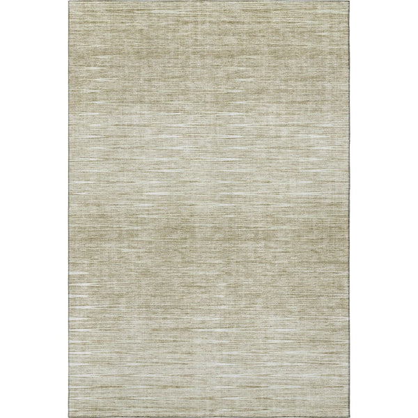 HomeRoots 10' X 14' Khaki And Beige Abstract Area Rug - Washable, Stain Resistant & UV Protected for Durability 665777
