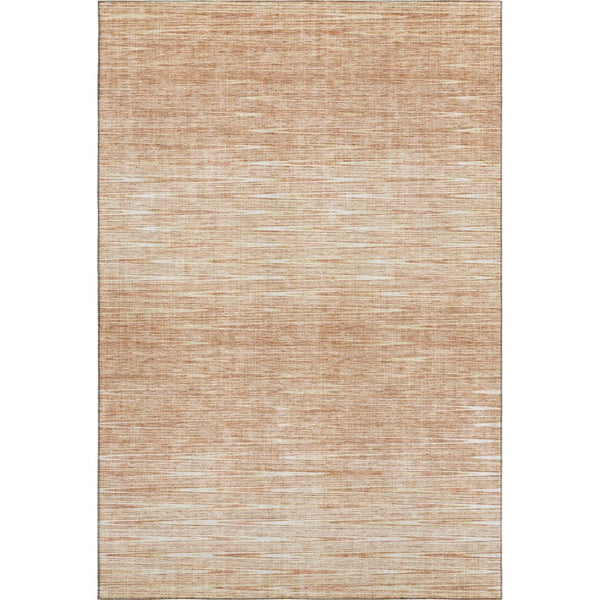 HomeRoots 8' X 10' Salmon and Ivory Abstract Area Rug - Soft, Washable, UV-Protected, Stain-Resistant Style Upgrade 665781