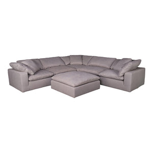 English Elm Clay Slipper Chair Modular Living Room Accent with Feather Blend Cushion Fabric B2769P504415