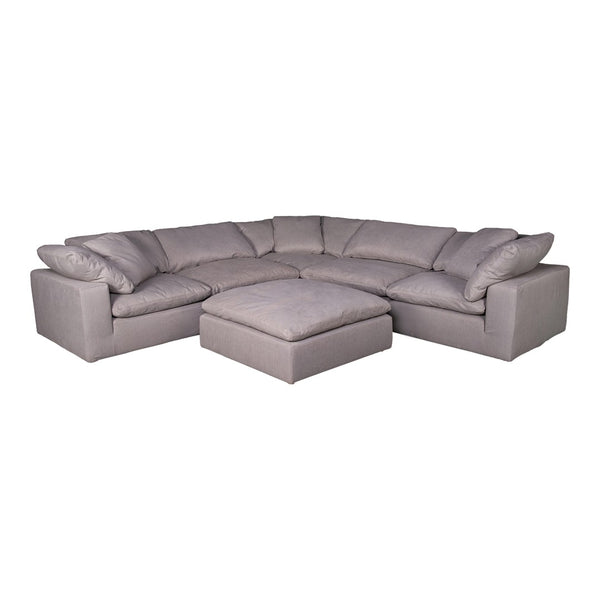 English Elm Clay Slipper Chair Modular Living Room Accent with Feather Blend Cushion Fabric B2769P504415