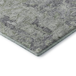 HomeRoots 8' X 10' Floral Washable Area Rug in Plum & Purple - UV Protected, Stain Resistant, Durable Design 665811